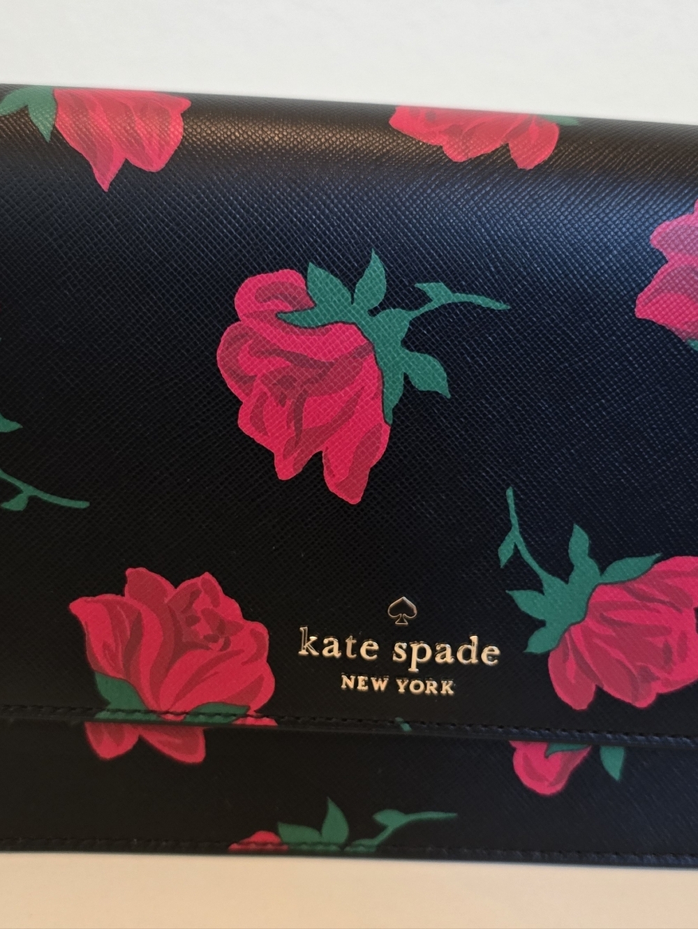 The Kate Spade New York Madison Rose Toss Printed Flap Crossbody